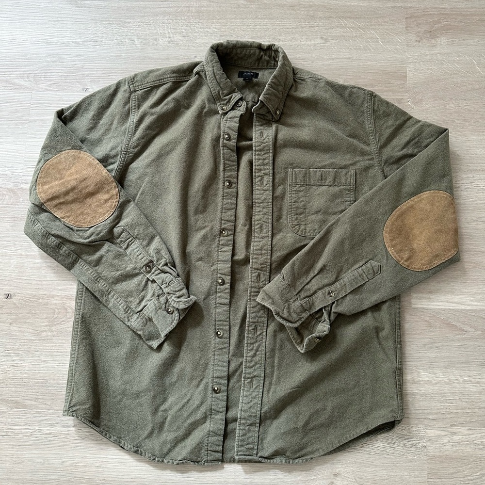 Mens Jcrew olive dress shirt size M